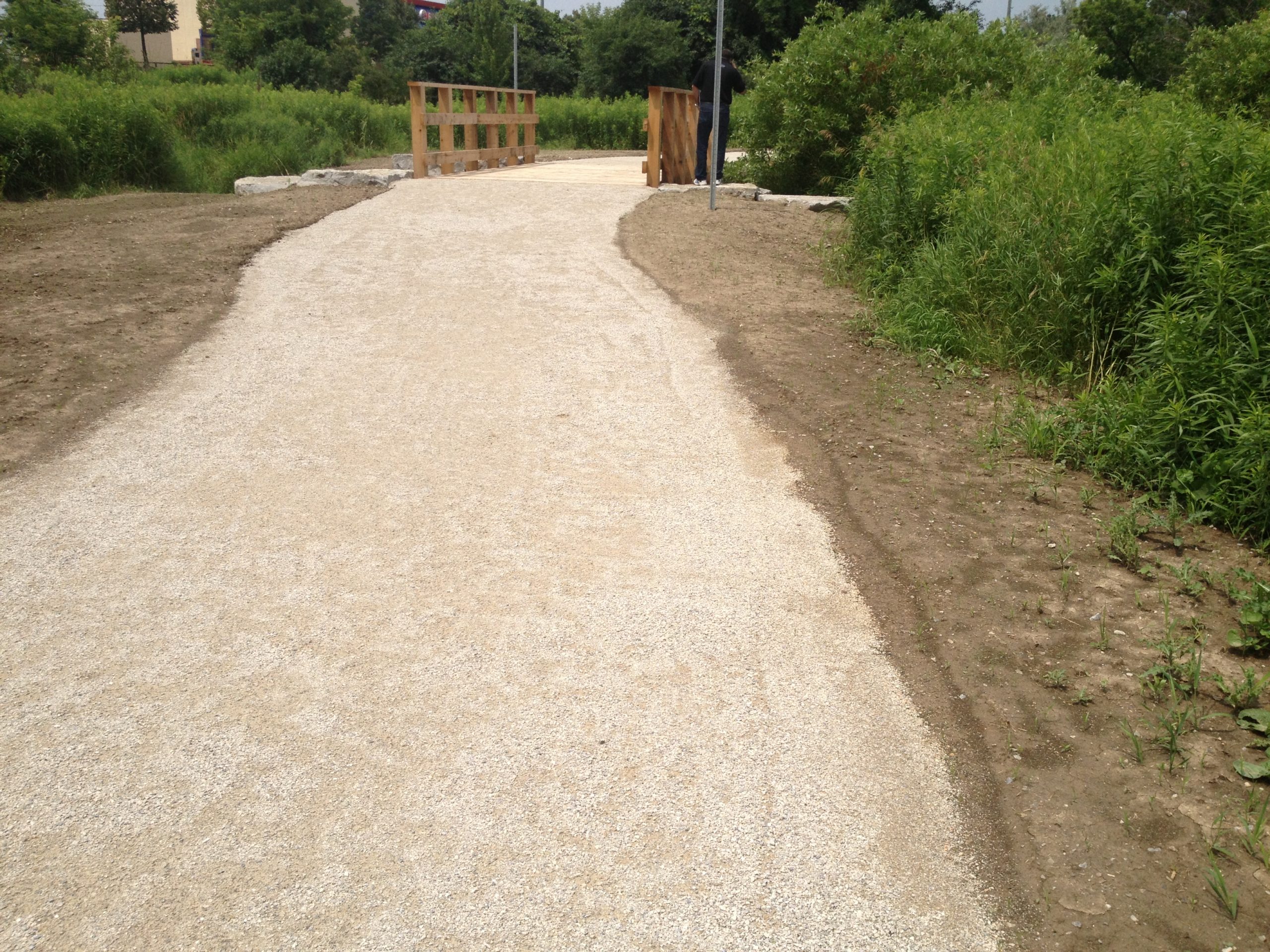 Gravel walkway