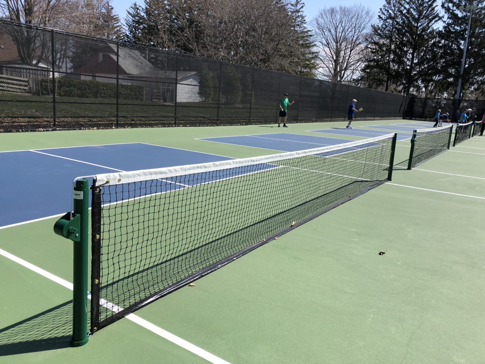 Tennis court and net