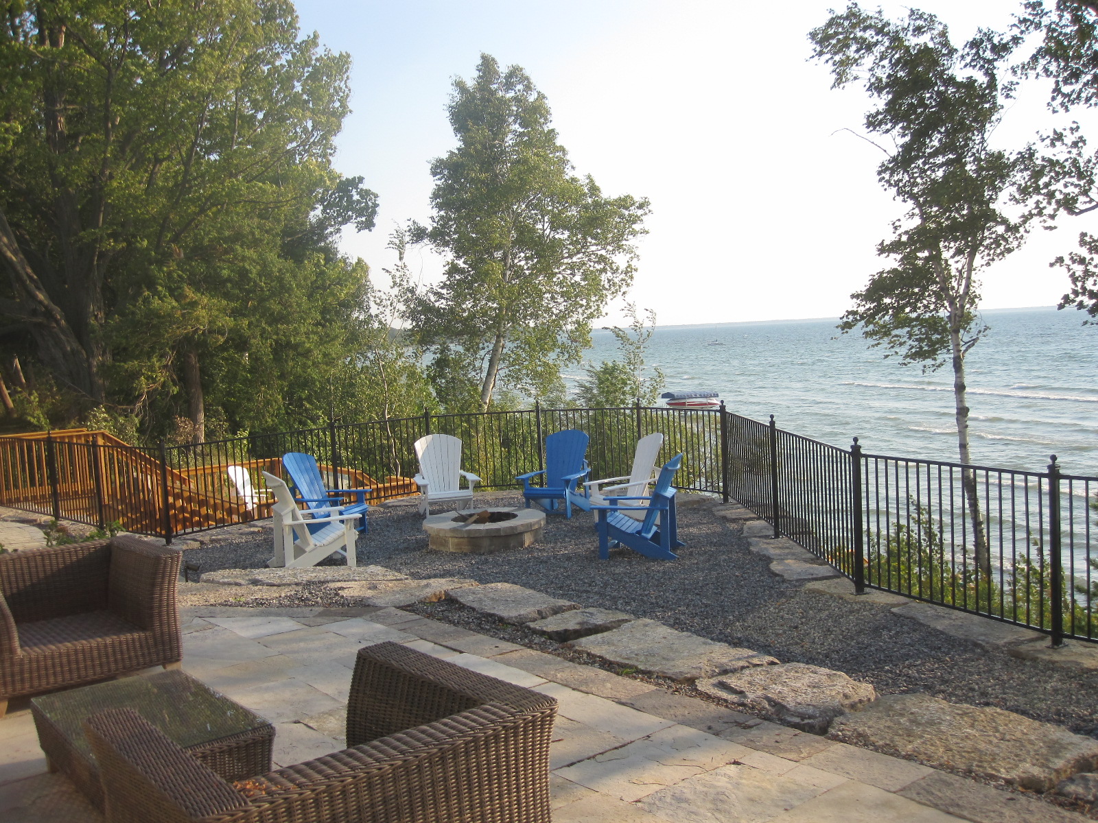 Chairs by the lakeshore