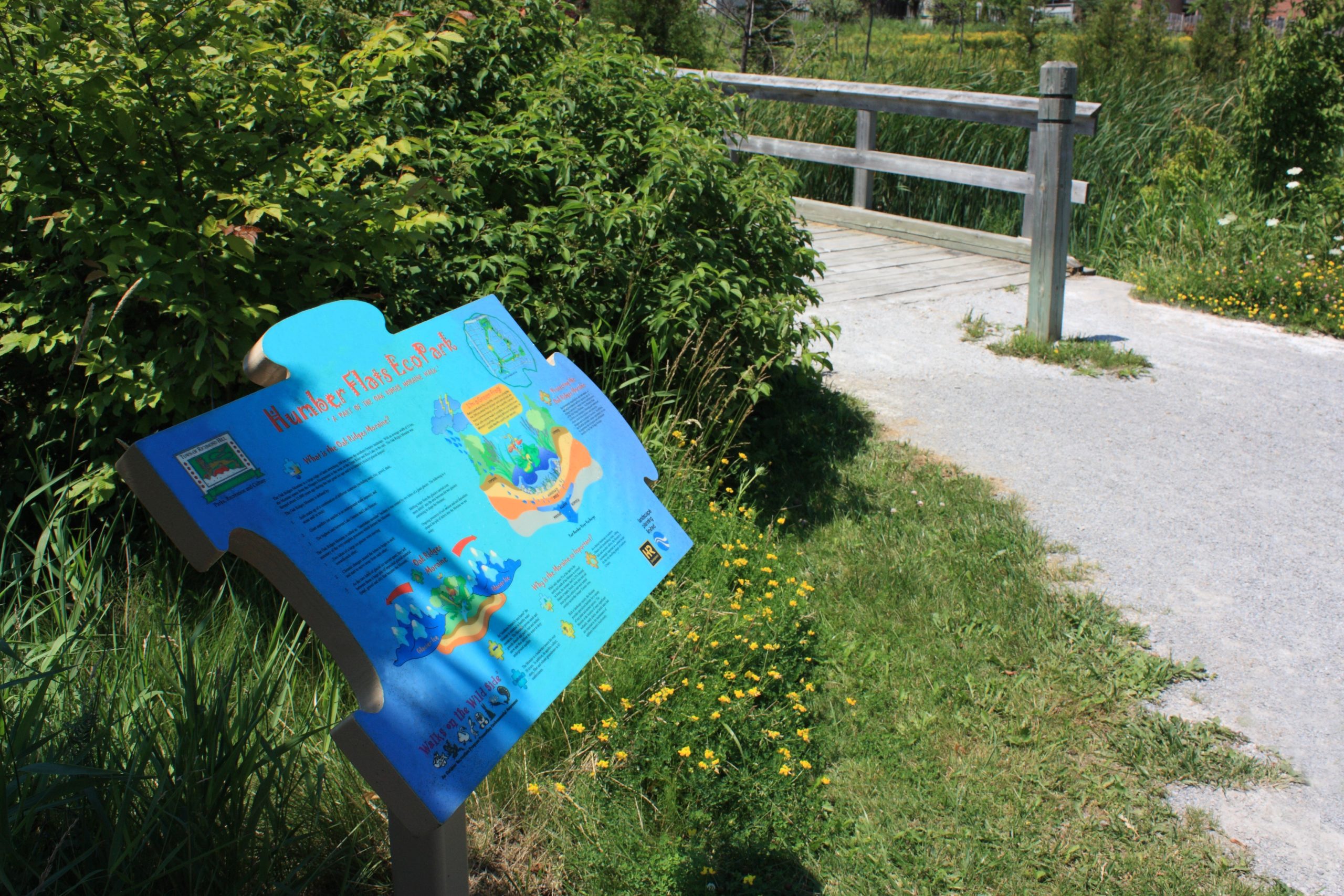 Information sign for Humber Flats Eco Park