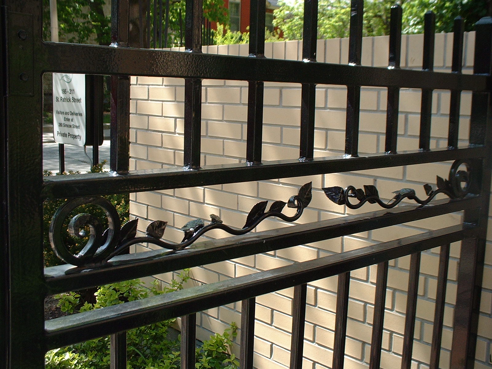 Iron fence details.