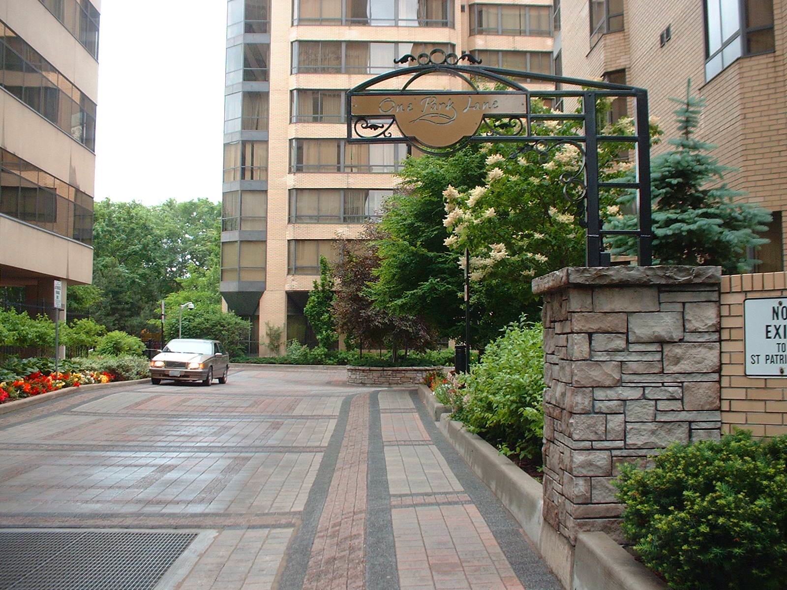 Driveway into condo.